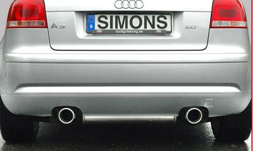 Simons Sportuitlaat Audi A3 8P Hatchback
